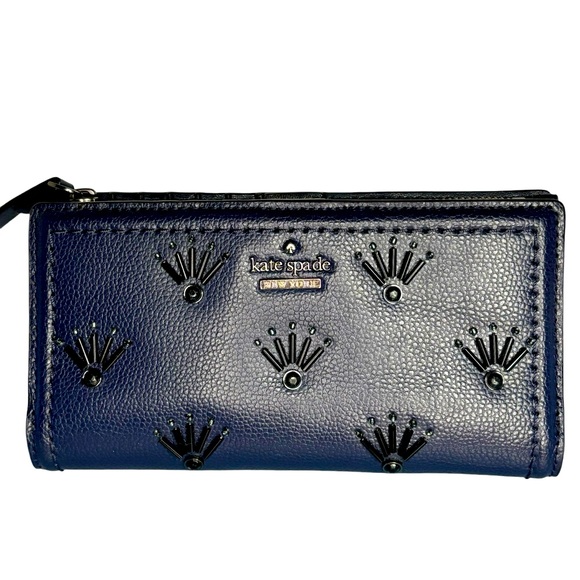 KATE SPADE BRAYLON WALLET PATTERSON DRIVE EMBELLISHED BLAZER BLUE - Picture 2 of 11